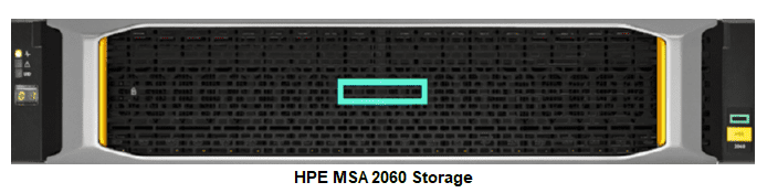نمای جلو سن استوریج HPE MSA 2060 16Gb Fibre Channel SFF Storage