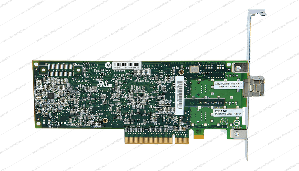 HPE-81E-AJ762B-8Gb-1-Port-PCIe-FC-Rear کارت HPE 81E AJ762B